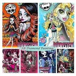 Cartoon Monster High Poster Manga AB Diamond Painting Classic Anime Mosaic Art Rhinestones Drill Cross Stitch Kits Home Decor