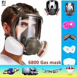 SJL 7 In 1 6800 Industrial Painting Spraying Respirator Gas Mask 3 In 1 Suit Safety Work Filter Dust Full Face Mask Replace