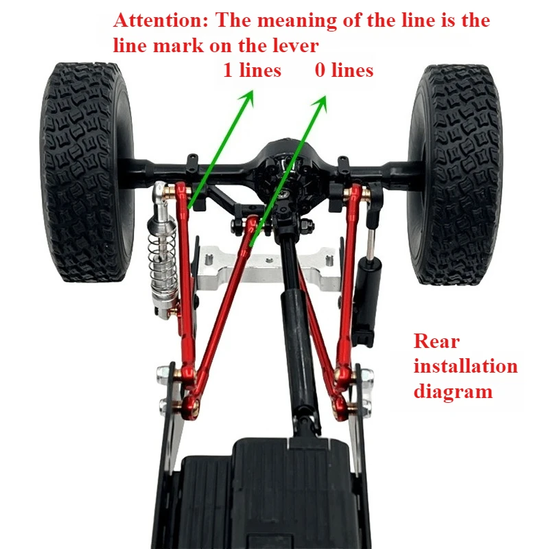 قضيب تثبيت الهيكل لـ WLP 1/16 C44 C34 FJ45 RC قطع غيار ملحقات السيارة المعدنية