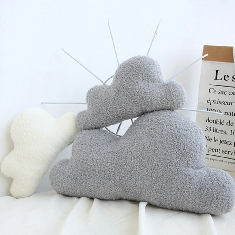 Nordic Style Cloud Shaped Cushion PP Cotton Soft Cute Plush Pillow for Home Sofa Decoration