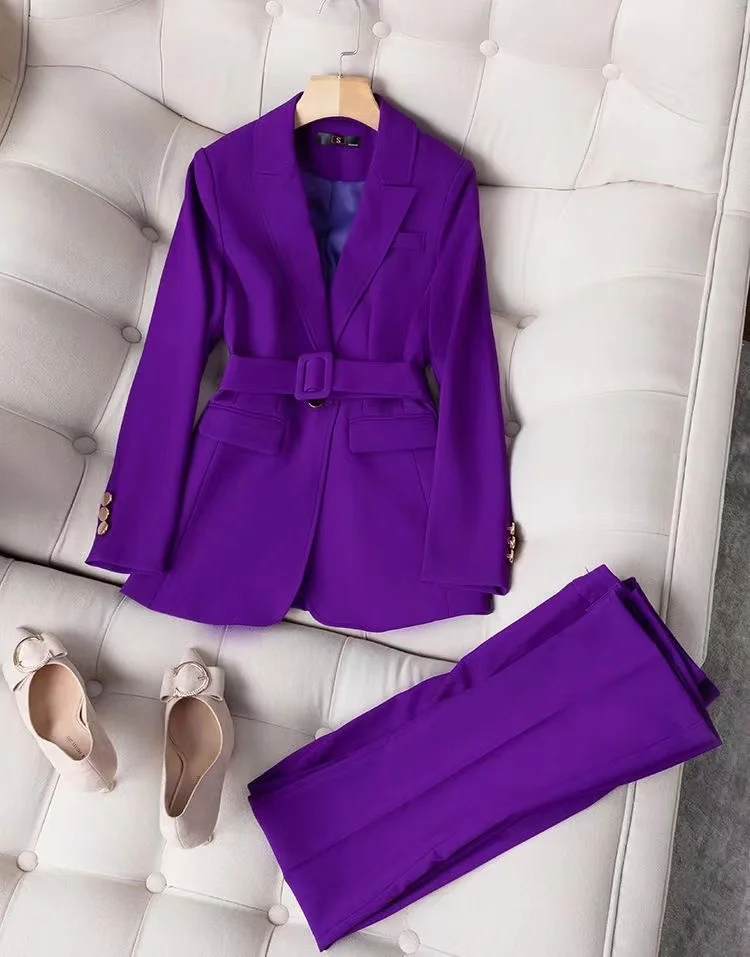 Two Piece Suit Women\'s Fashionable Work Clothes Fashion Temperament Suit Professional Formal Suit 2022 New Autumn and Winter