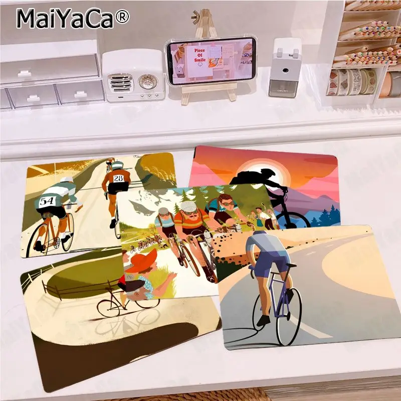 

Cycling bike Vintage Mousepad 25x29cm Small Table Mat Student Mousepad Computer Keyboard Pad Games Pad Desk PC Gamer Mousemat