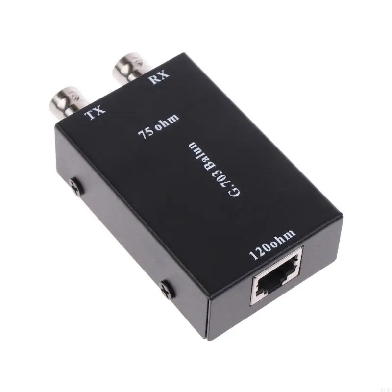 BNC to RJ45 Transmitter, Converter, to Unbalance, 75 ohm to 120 ohm impedance, G703 Coaxial