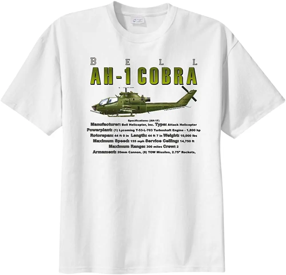 

AH-1 Cobra Helicopter Gunship T-Shirt. Summer Cotton Short Sleeve O-Neck Mens T Shirt New S-3XL