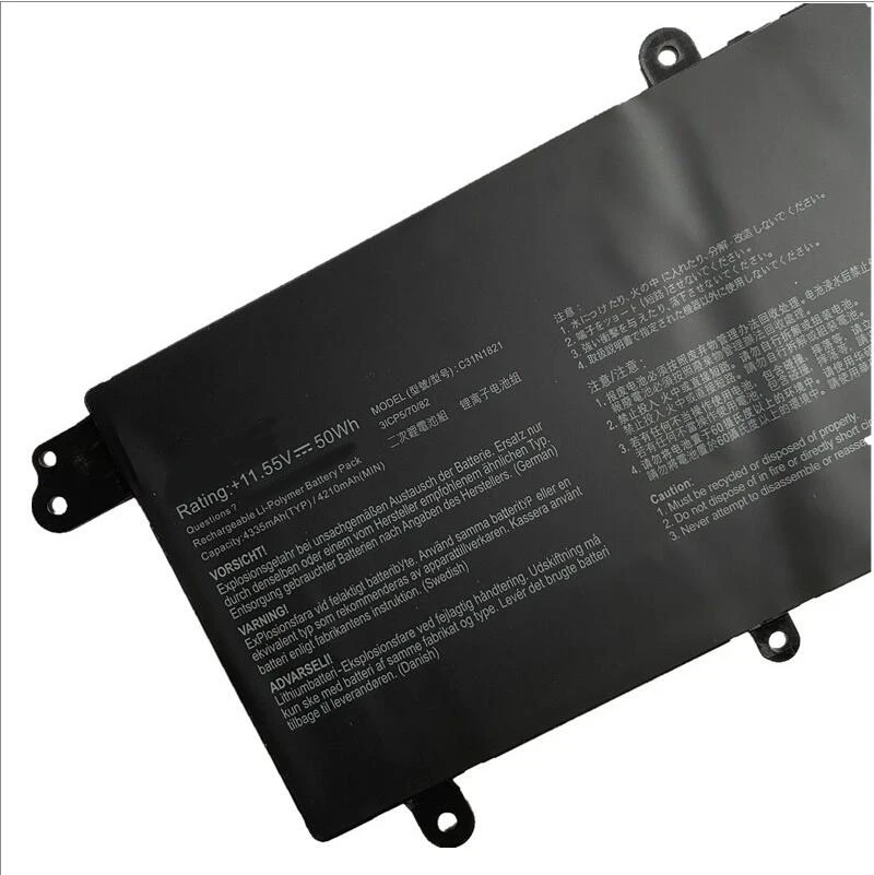 CP Original Laptop Battery 0B200-03210100 C31N1821 11.55V/50Wh/4335mAh For ZenBook S13 UX392 UX392FA UX392FN UX392FN-XS71 Series