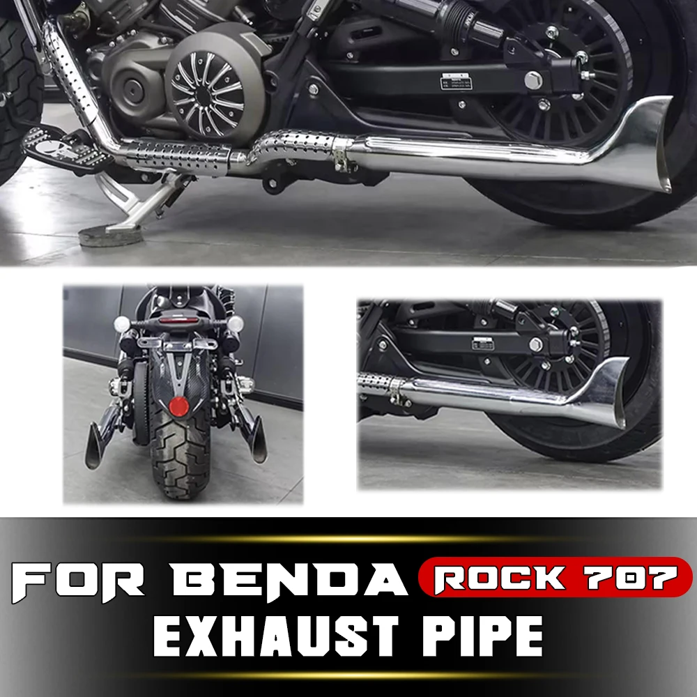 Dual Side Full Exhaust Pipe Deep Bass Sound Direct Fit for BENDA ROCK 707