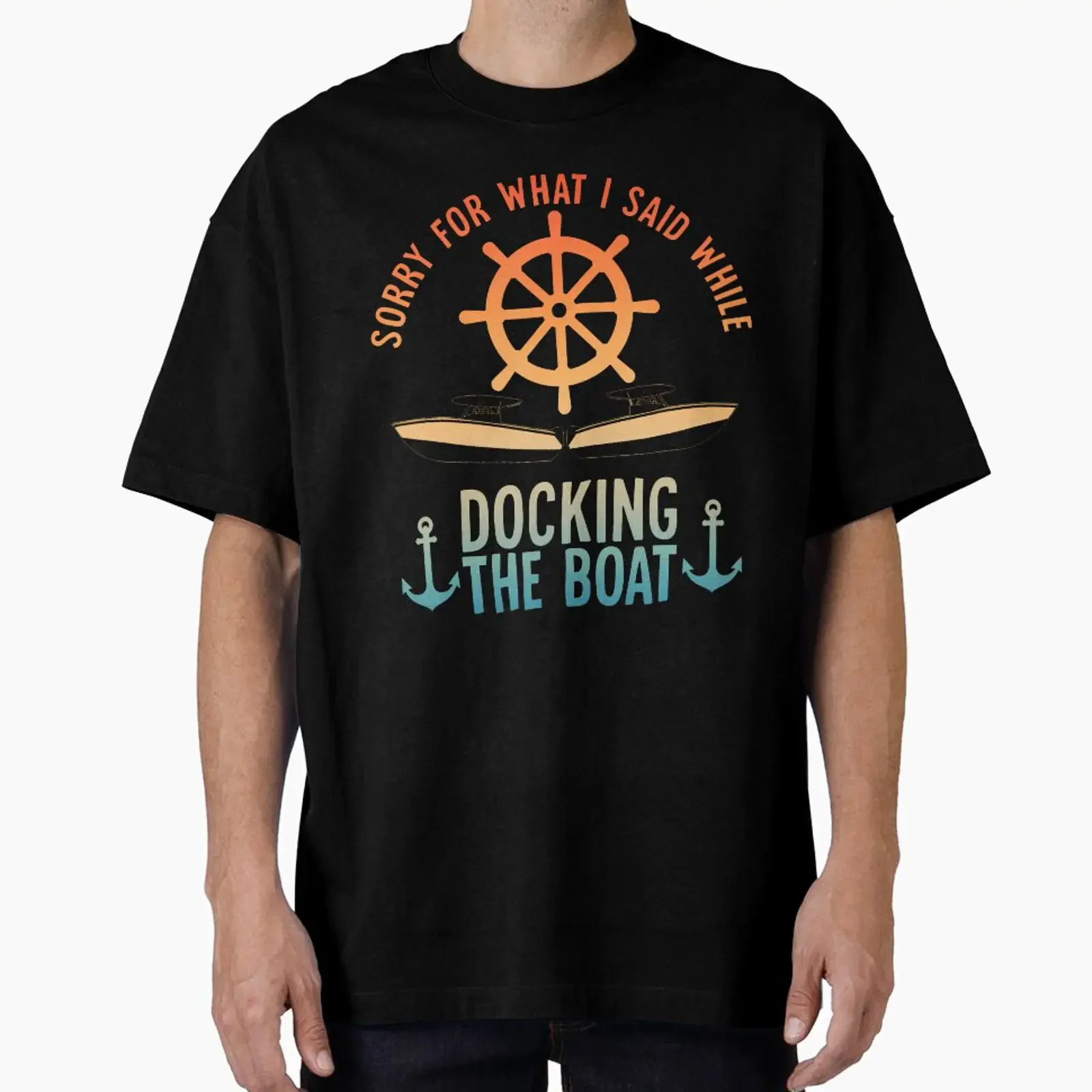 Funny Boating Art For Boater Pontoon Boat Lover designed and sold by JanieLucia vintage Washed Slightly Unisex Soft Stylish