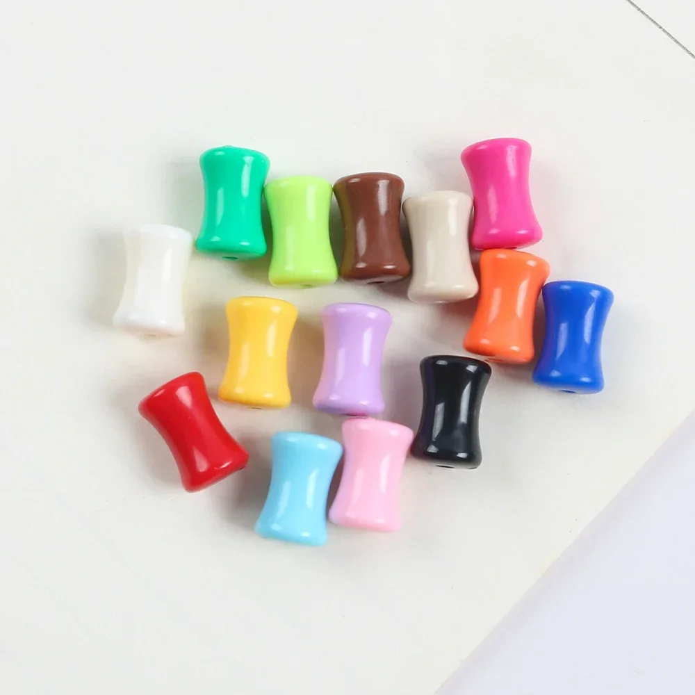 30 قطعة Soild اللون الخيزران الخرز 8x12 مللي متر أسطواني أنبوب دائري فاصل الاكريليك الخرز ل أساور يدوية صنع المجوهرات اكسسوارات #6