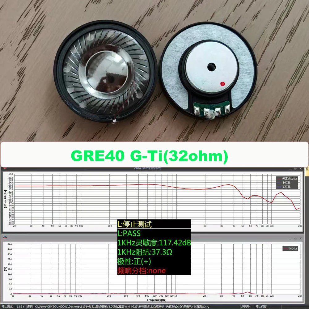 ELFINEAR GRE40 G-Ti 40mm 4. Generation Graphene Verbesserte Einheit Audiophiler Kopfhörertreiber – Detail 1