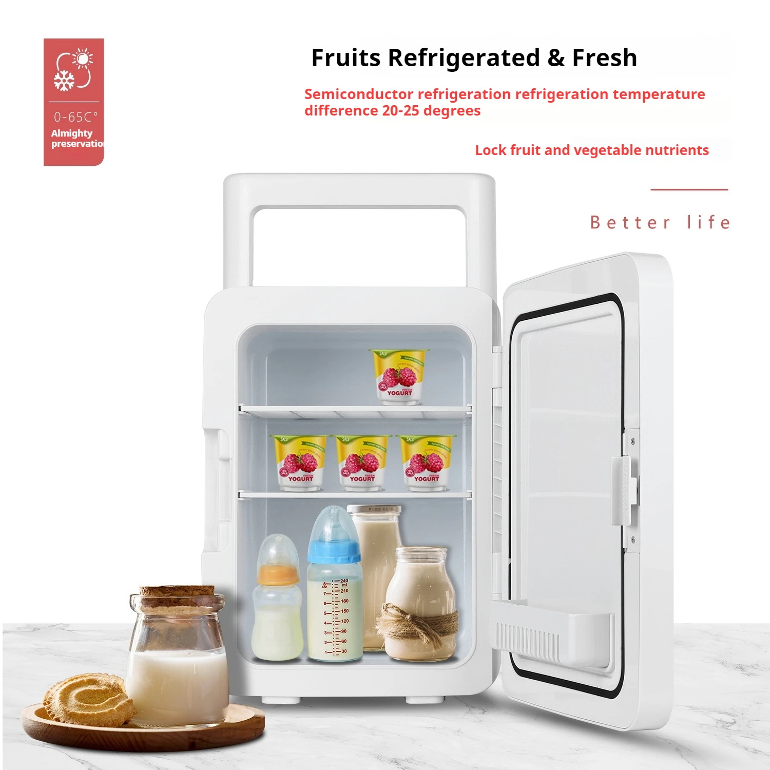 2025年新型卸売12Lポータブル化粧品冷蔵庫 - インテリジェント温度制御付きミニデジタルディスプレイ冷蔵庫