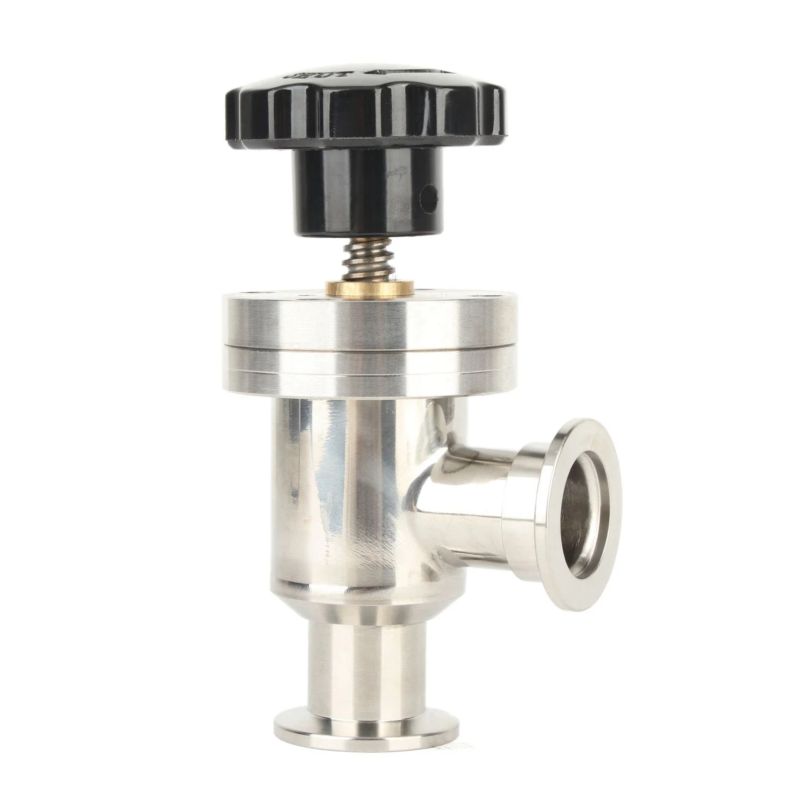 Bellow Isolation Valve KF25 Valve KF25 304 Stainless Steel High Vacuum Manual Right Angle Bellow Isolation Valve Bellow Valve