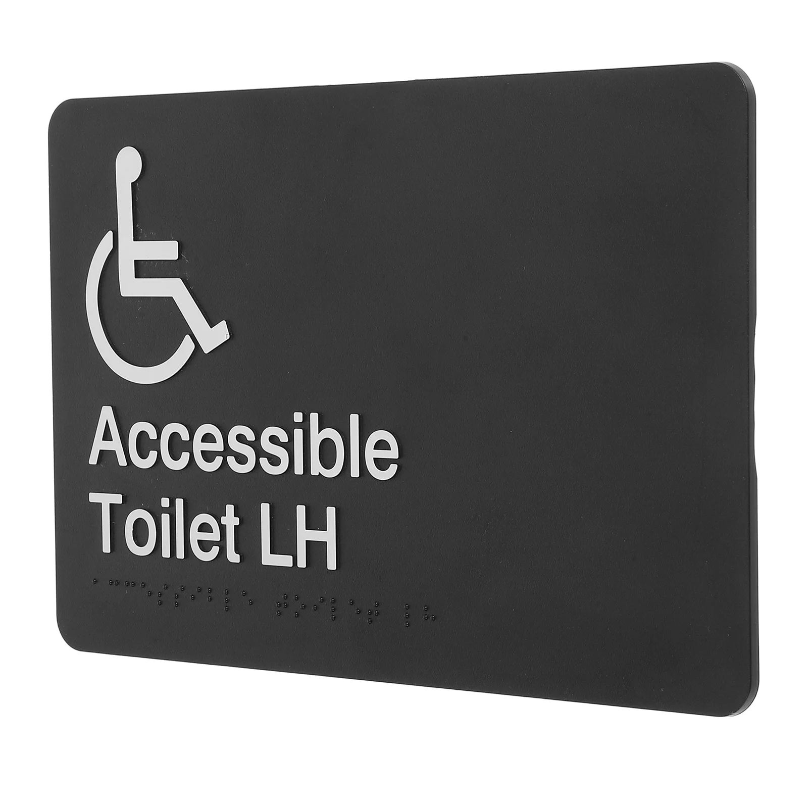 Tanda Aksesibilitas Pintu Masuk Industri yang Dapat Diakses dengan Nomor Rumah Kamar Mandi Kantor Braille