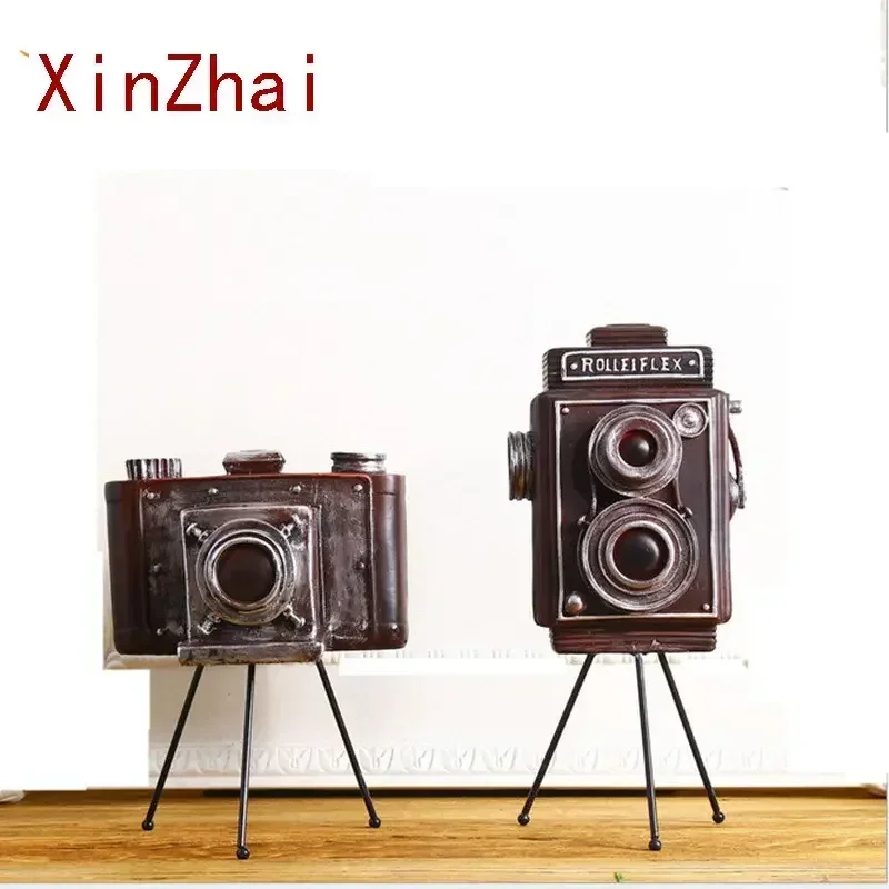 VILEAD Resin Camera Model Figurines Vintage Shop Window Decoration Studio Photography Props Home Decoration Hogar Gift