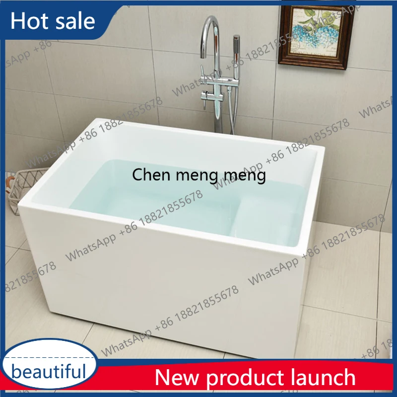 

M46 Adult small bathtub Japanese-style small apartment acrylic seamless freestanding hotel bathroom bathtub