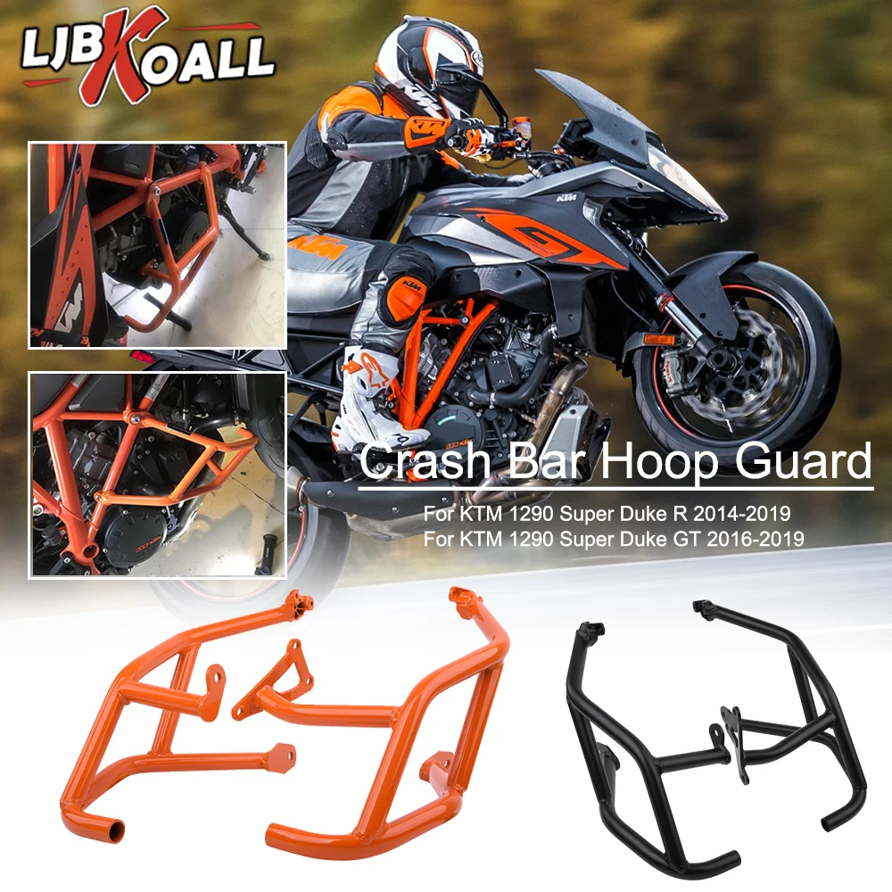 

Carsh Bar For KTM 1290 Super Duke R GT 2014-2019 2015 2016 2017 2018 Engine Guards Hoop Guard Frame Protection Motocross Parts