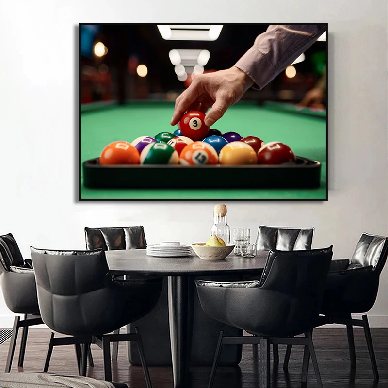 Vintage Billiards Wall Pictures Posters Prints Modern Sports Snooker Canvas Painting Wall Art for Living Room Club Wall Decor