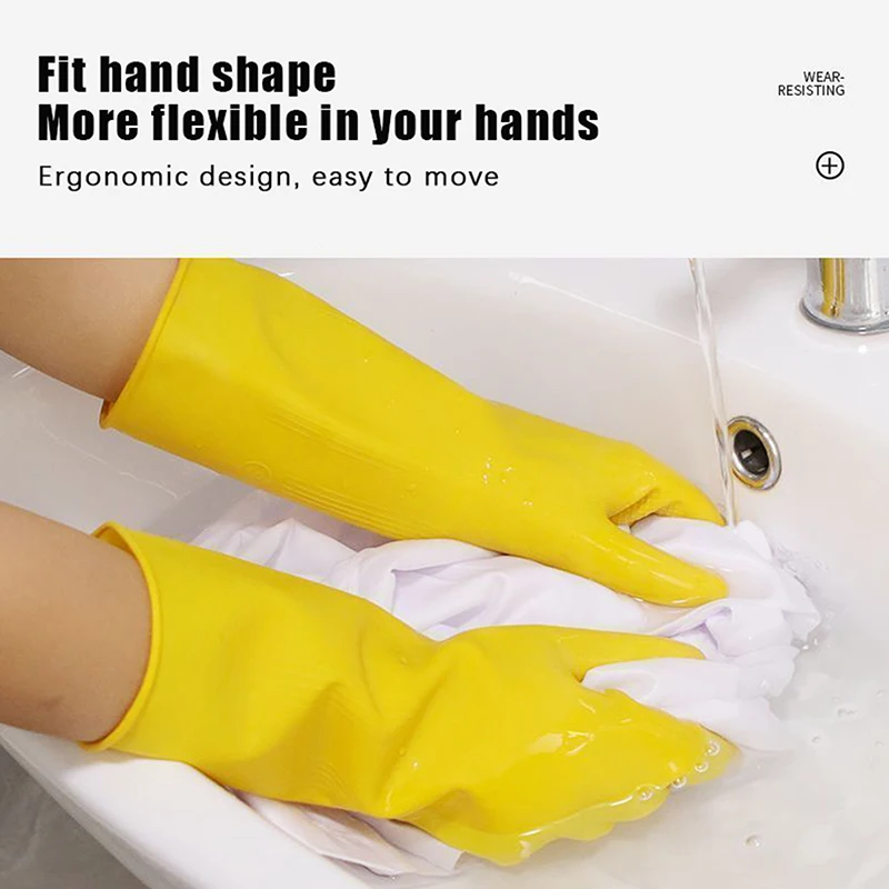 Guanti per lavare i piatti in lattice Ciotola per lavare la cucina domestica impermeabile da donna Lavaggio dei vestiti Pulizia delle verdure per la casa