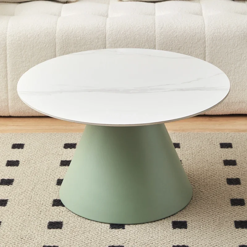 Round White Luxury Coffee Tables Modern Design Living Room Coffee Tables Nordic Minimalist Stoliki Kawowe Home Furniture