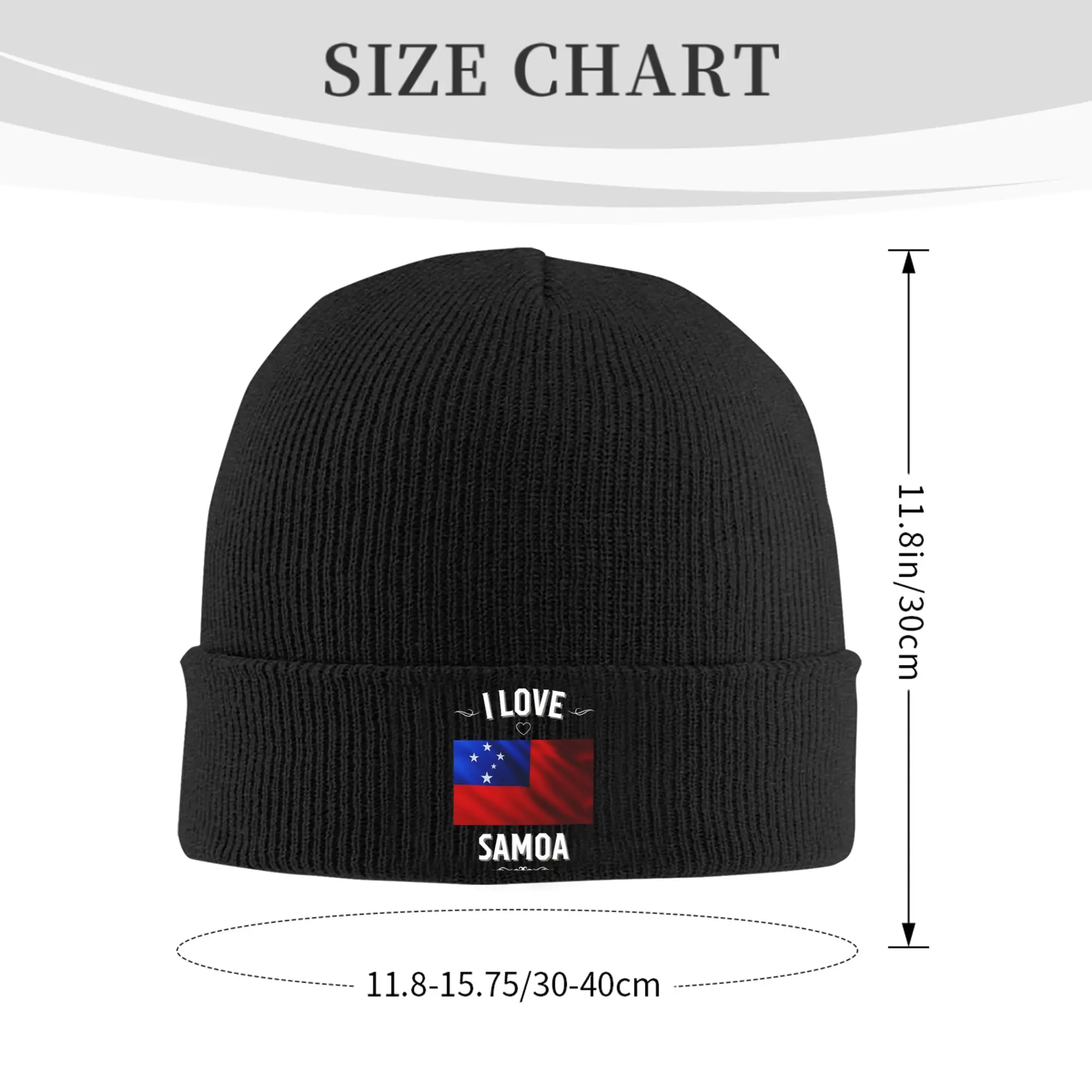 Men Women I Love Samoa  Beanie Hats  Fashion Knit Hat Autumn Hippie Caps Design Elastic Bonnet Hats