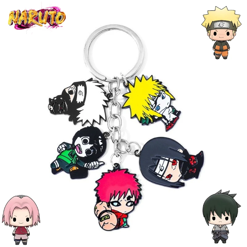 

NARUTO Cartoon Cute Keychain Creative Personality Male and Female Couple Pendant Pendant Anime Peripheral Gift Wholesale
