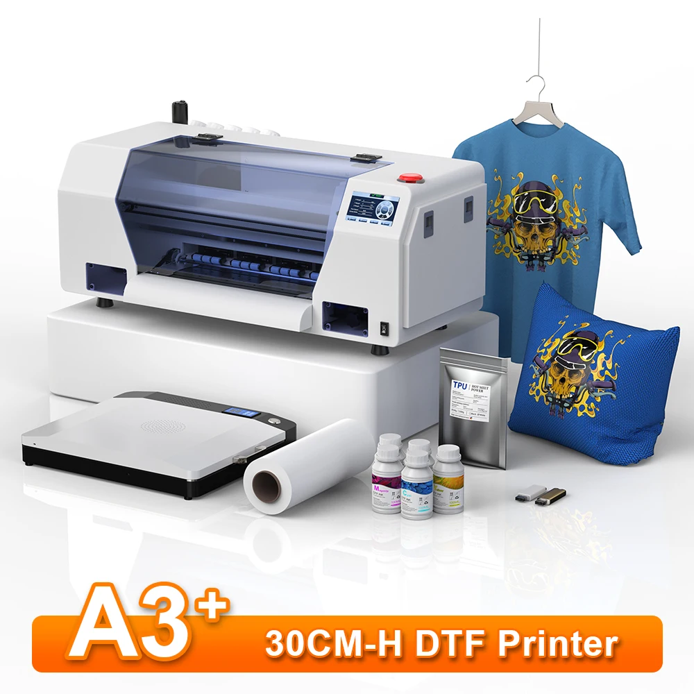 New Upgraded A3+ XP600 DTF Printer 33CM DTF Impresora T-shirt Printing Machine with Oven No Spot Color Required A3 DTF Printer