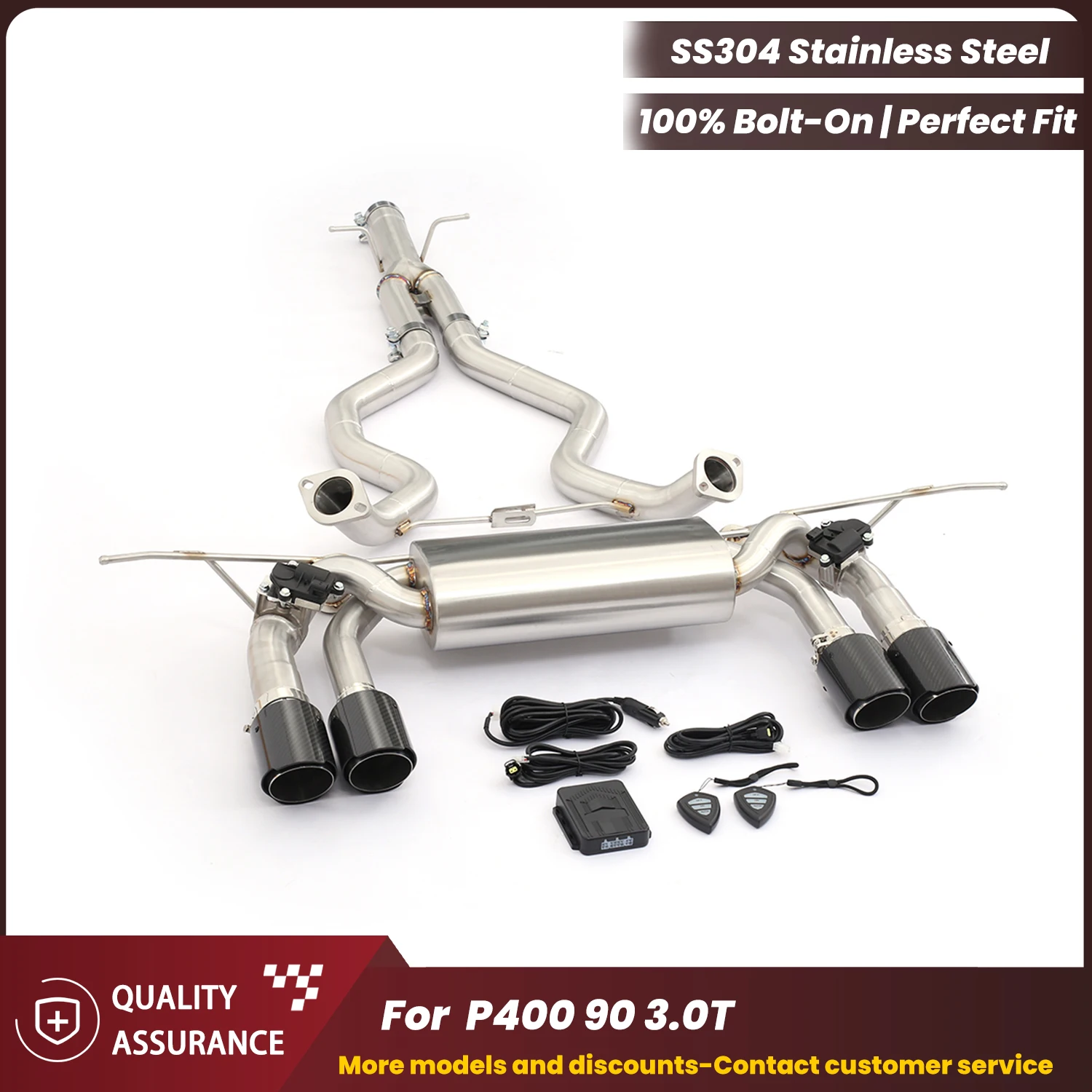 

ECCF SUS304 Valvetronic Catback Exhaust For Land Rover Defender P400 90 3.0T Performance Upgrade