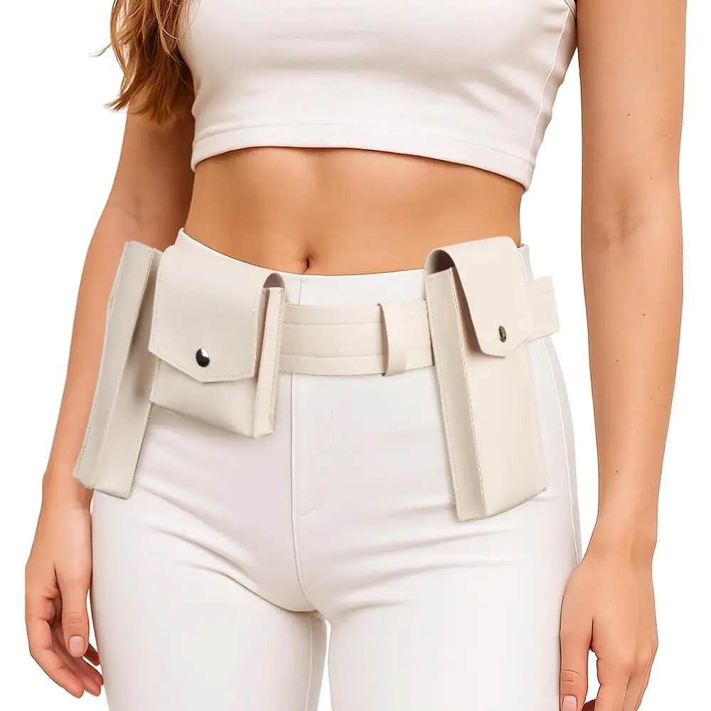 Padme cinturón de cuero con bolsillos funda Amidala accesorios de Cosplay accesorios de disfraz de Carnaval de Halloween