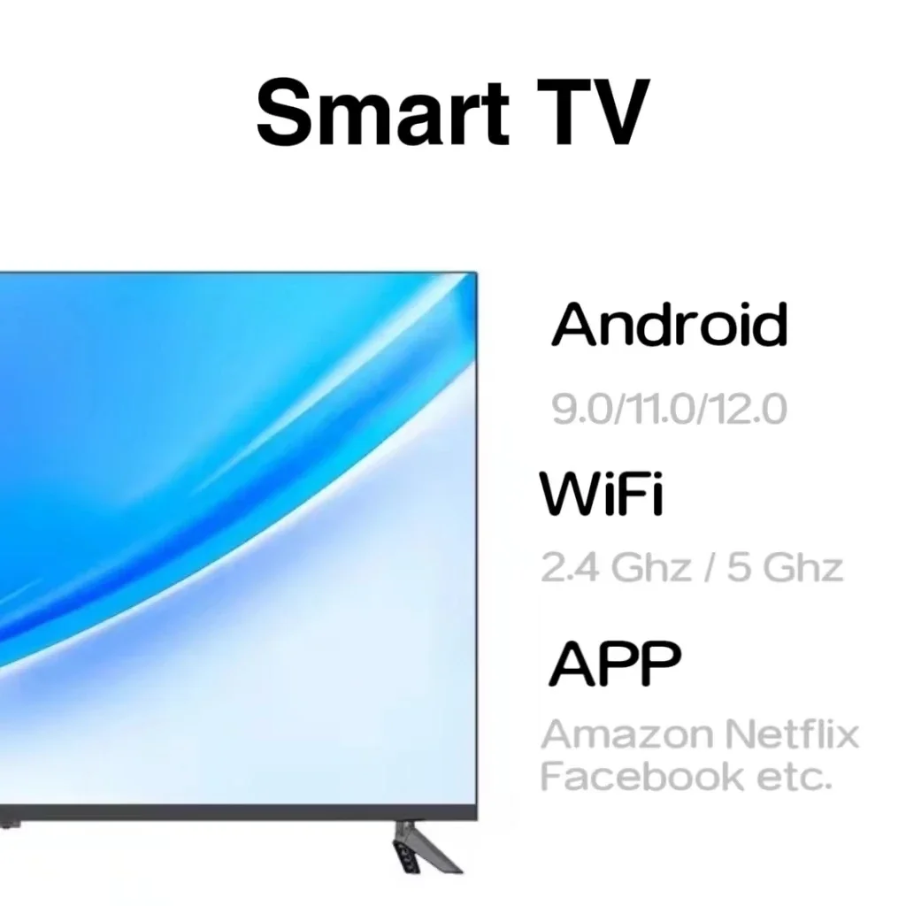 تلفزيون LED ذكي رفيع بدقة 4K عالي الدقة - تلفزيون زجاجي مزدوج أمامي عالي الجودة مقاس 65/75/85/100 بوصة