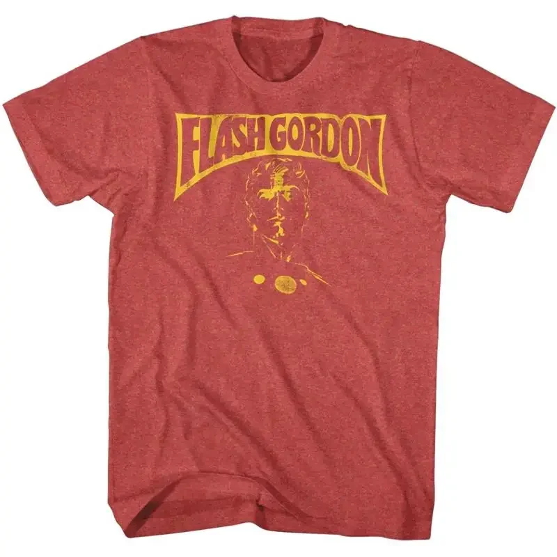 Flash Gordon Classic 80's Movie Distressed Bust Men's T Shirt