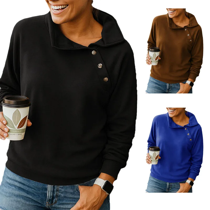 

Plus Size Casual Blouse - Women's Oversized Long Sleeve Top