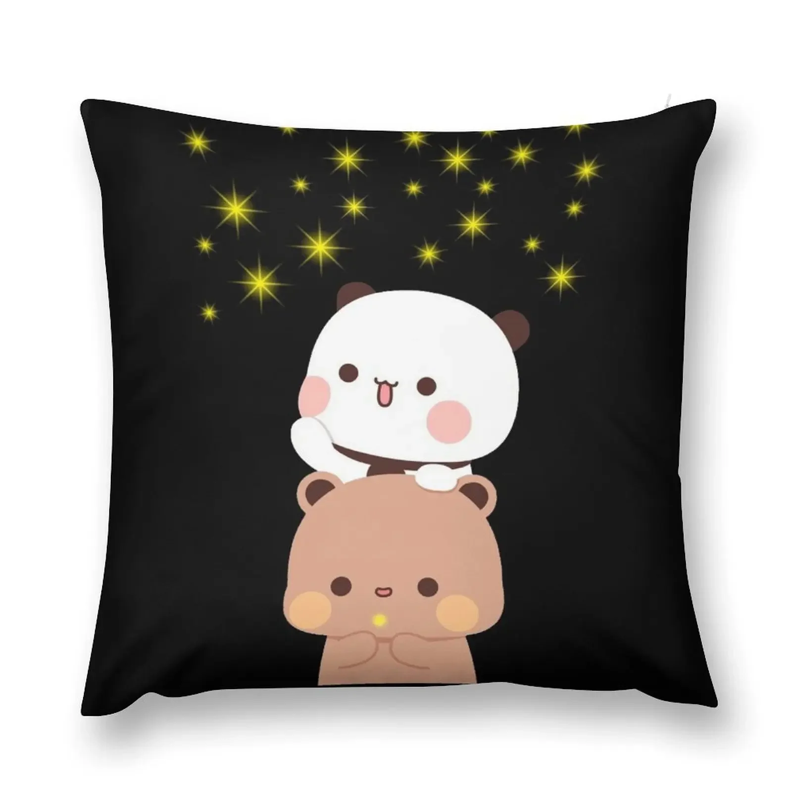 Bubu Dudu Panda Bears Reaching the Stars Throw Pillow autumn pillowcase Pillow Cover luxury home accessories pillow