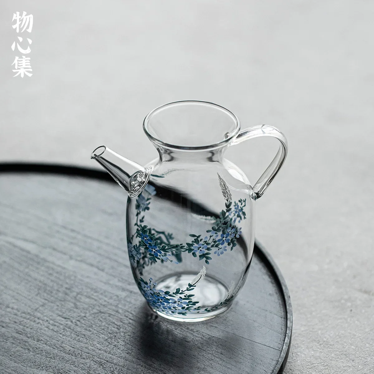 DSA handheld teapot, high borosilicate glass household tea set, floral tea cold brew pot, with filtered green tea brewing pot