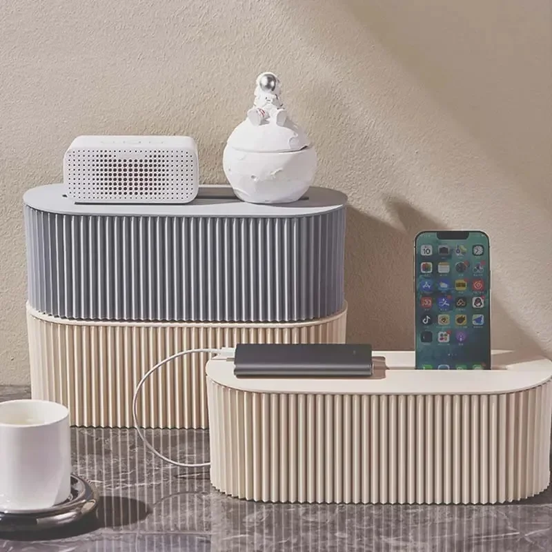 Nordic Plug Board Storage Box Cable Wire Organizer Case Socket Wireless WiFi Router Bracelet Desktop Data Line Plug Holder Shelf