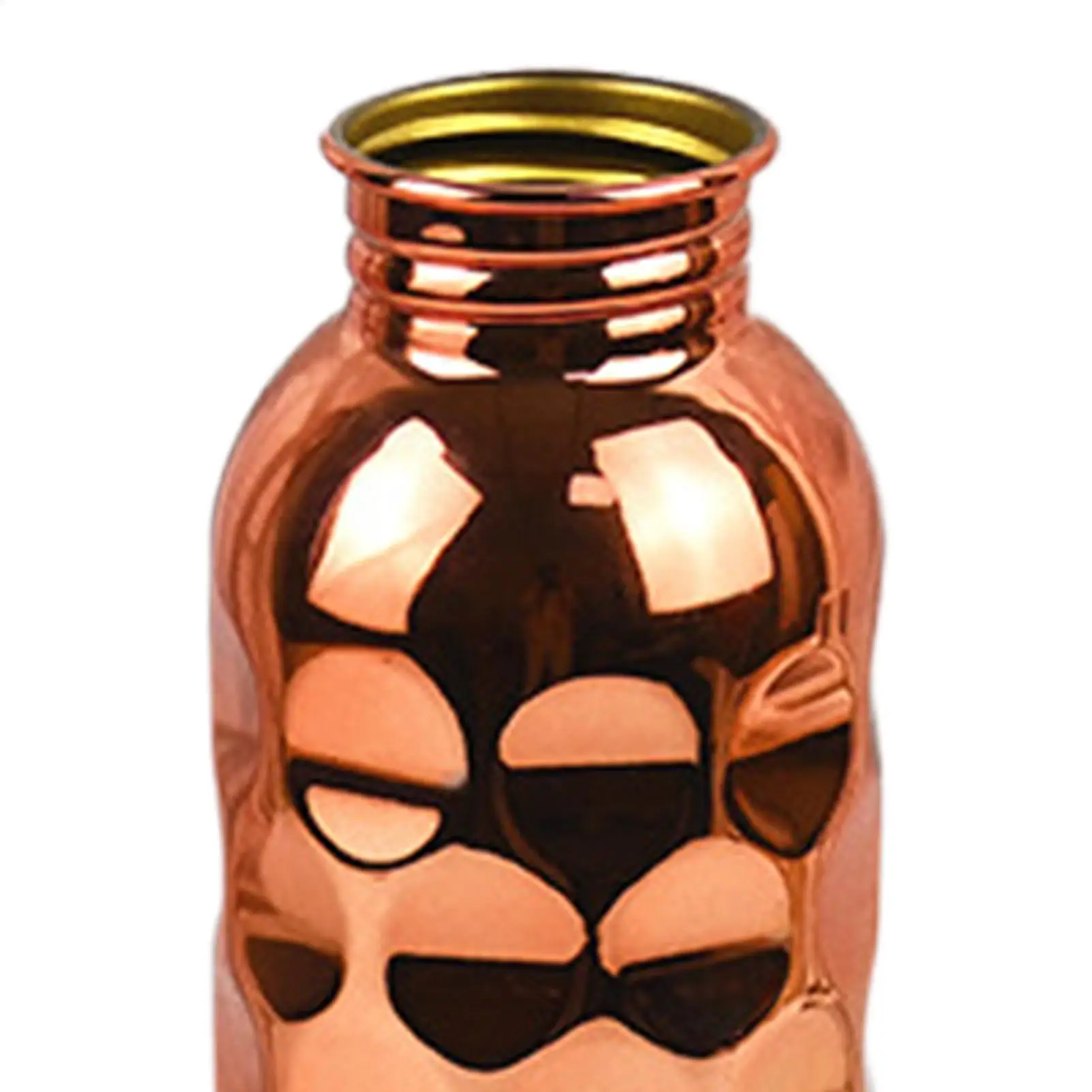 1000ml Copper Drinking Bottle Hammer Pattern Leakproof Sports Water Bottle Outdoor Cycling Gym Fitness Travel Drinking Cup