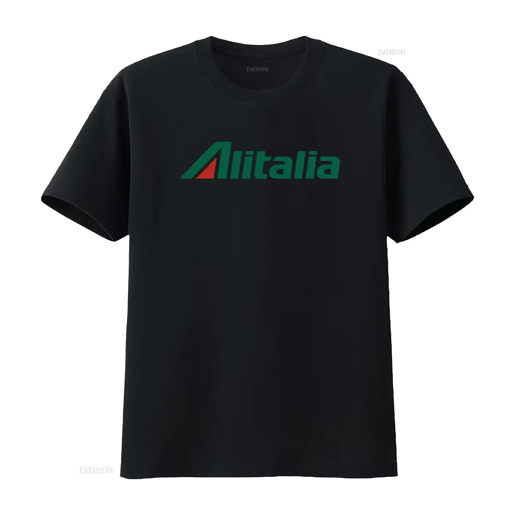 Alitalia t camisa aviação entusiasta da companhia aérea amante aeroespacial histórico para piloto vintage lavado roupas de grife versátil