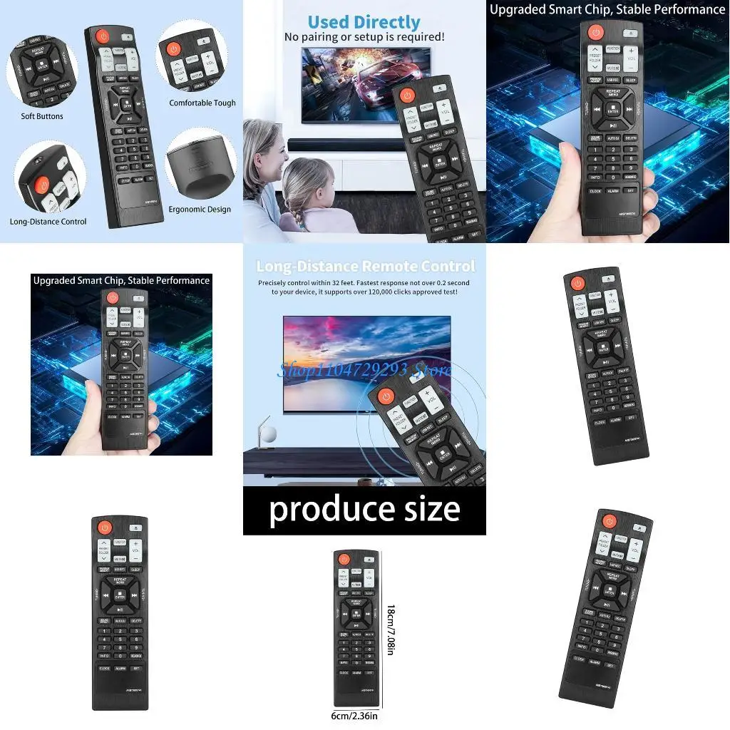 

Y2GD Replacement Remote Control For CM4550 CMS4550F Sound Systems Wide Compatibility