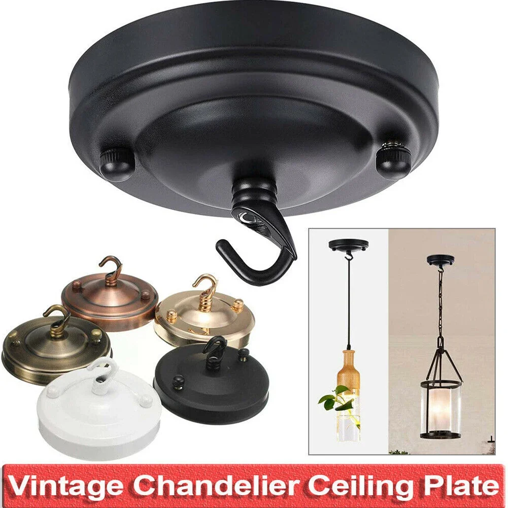 

Lamp Parts Ceiling Plate Holder Vintage 10.5*6cm Iron Light Living Room Pendant Plate Replacement Rose Chandelier