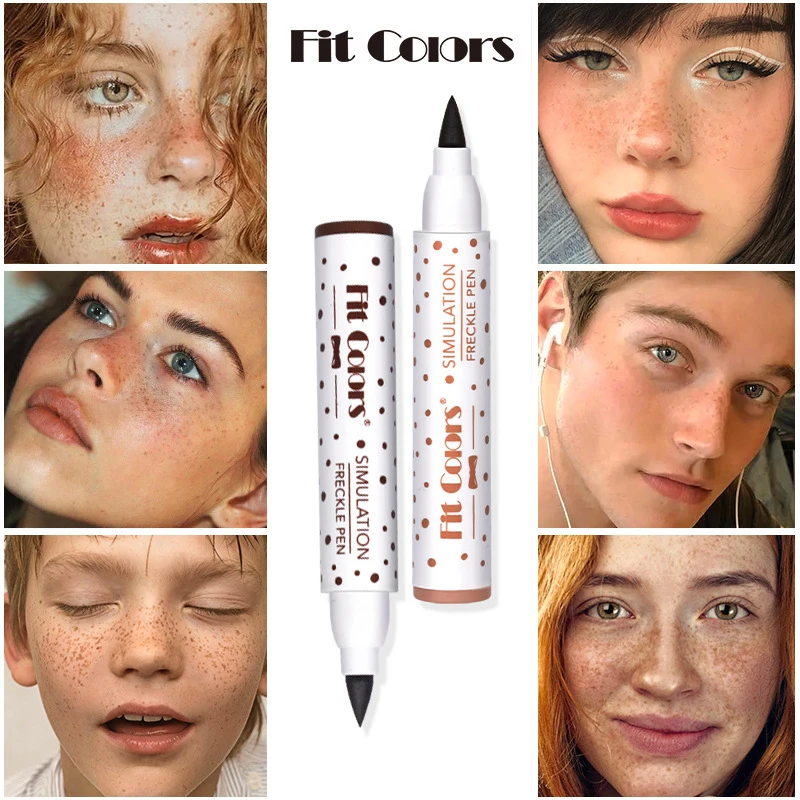 Freckle Pen Natural Lifelike Fake Freckles Pen For Long Lasting Look Dot Spot Pen Makeup For Women Light/Dark Brown Cosmetics