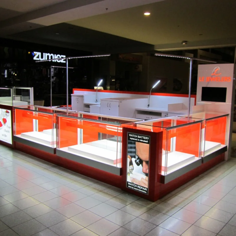 

custom.High End Modern Watch Retail Store Glass Display Showcase Jewelry Counter Cabinets Watch Kiosk for Shopping Mall