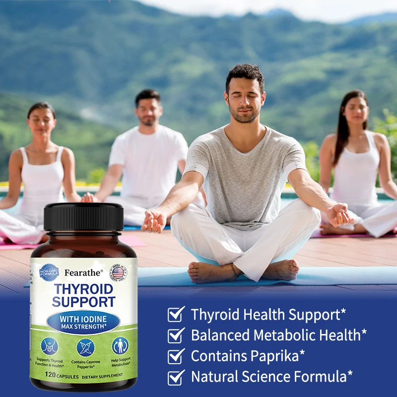 Thyroid Support Supplement - Metabolism, Energy & Focus - Vegetarian & Non-GMO - Vitamin B12, Zinc, Selenium, Copper, Magnesium