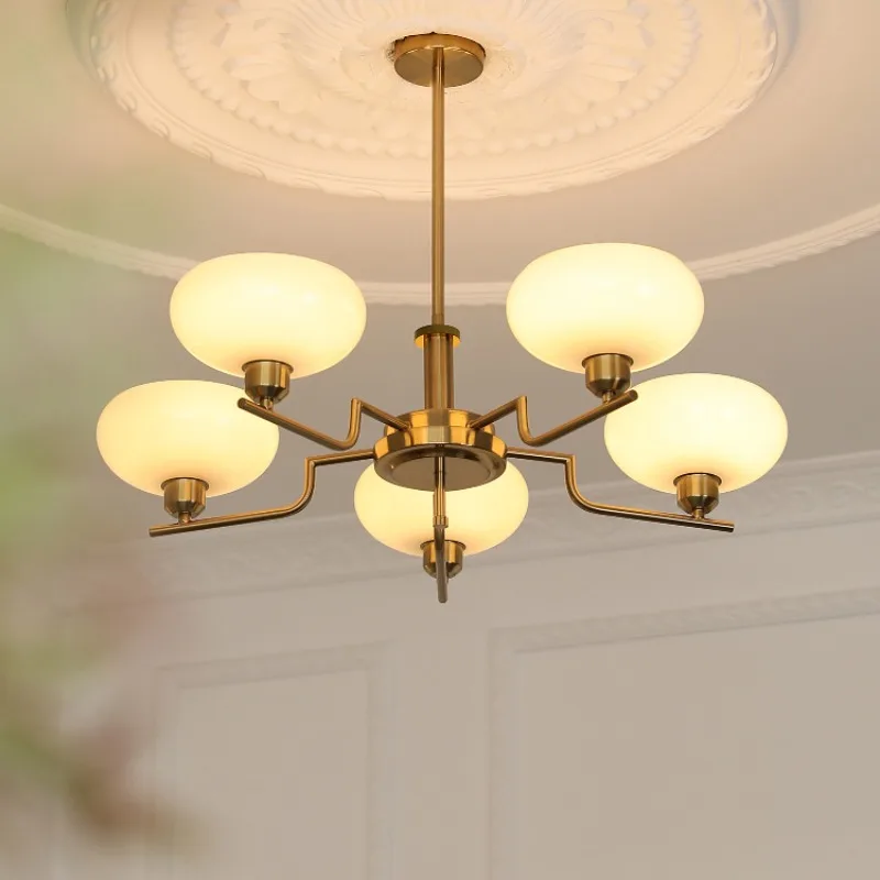 

Bauhaus Silvery/gold Wrought Iron Chandeliers Rotundity Glass Hanging Lamp Living Room Bedroom Restaurant Kitchen Pendant Lights