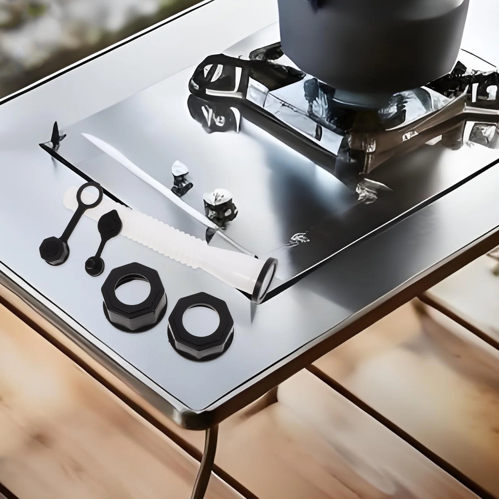 

1 Set Gas Can Spout Replacement Kit Flexible Fuel Nozzle For Camping Stove Adapter Gas Refill Connector Kitchen Bar