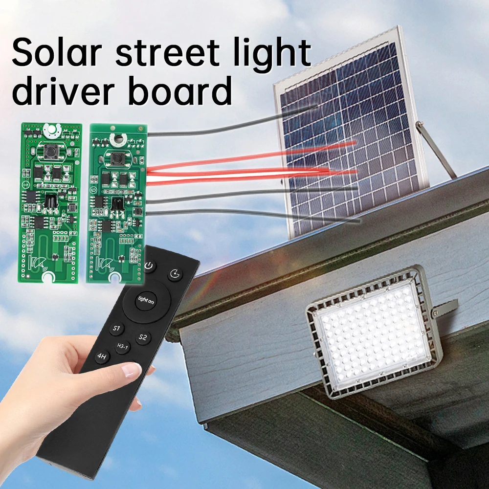 

3,2 В 3,7 В печатная плата солнечного света, пульт дистанционного управления с отключением питания, радар памяти, функция обнаружения человеческого тела для 5-10 м