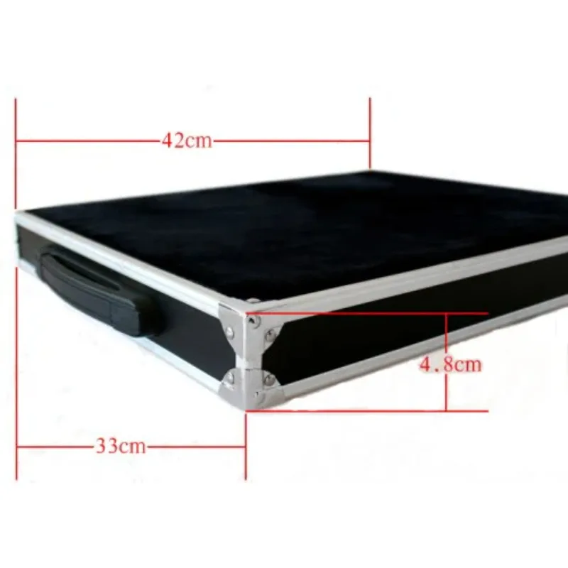 Magician Close-Up Case met lade, magnetische munt- en kaarthouder, 5 vakken, professionele magische close-up pad, goocheltrucs