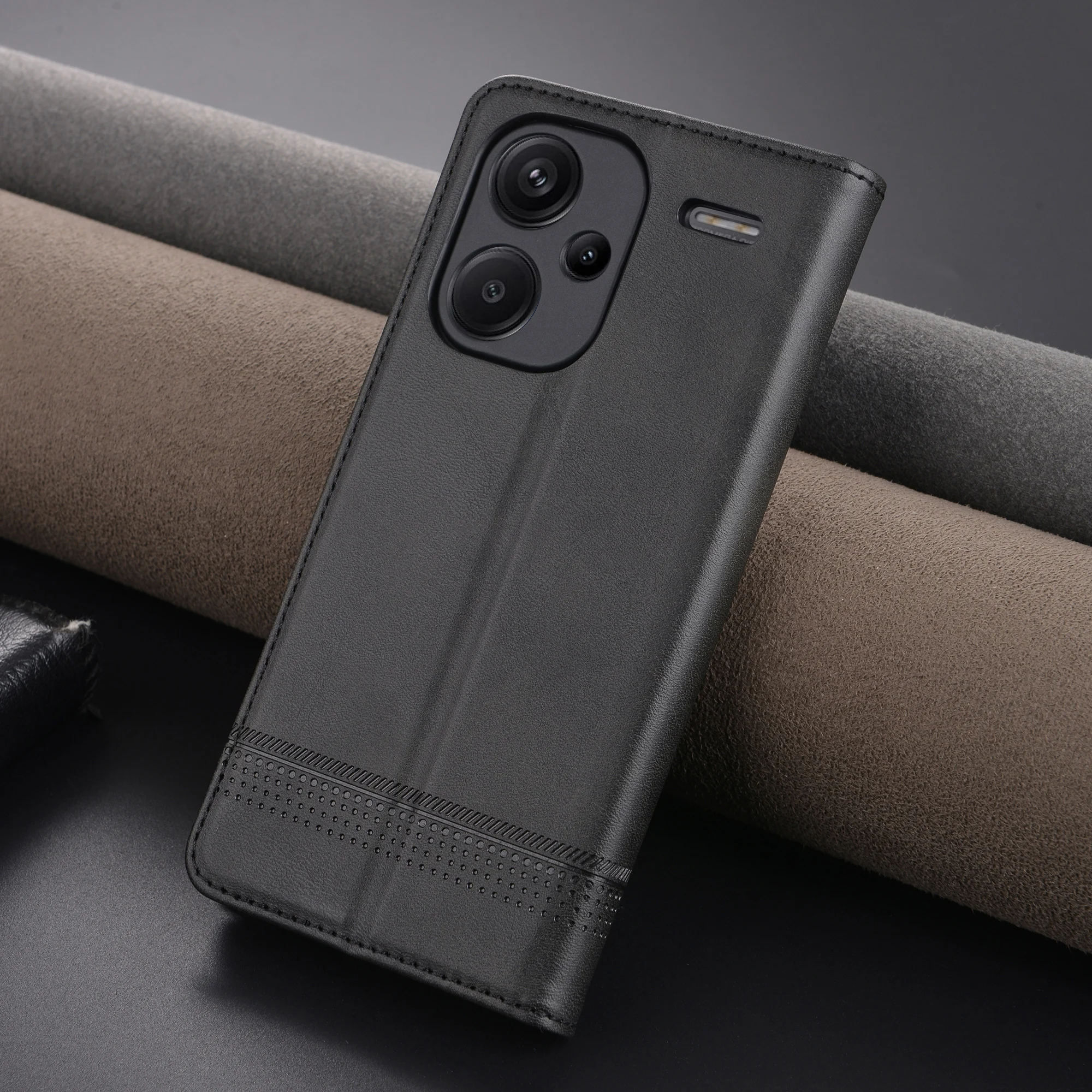 

Flip leather Magnetic closed Cover For Xiaomi Redmi Note 13 Pro+ Card slot wallet Fall prevention Case For Redmi Note13 Pro Plus