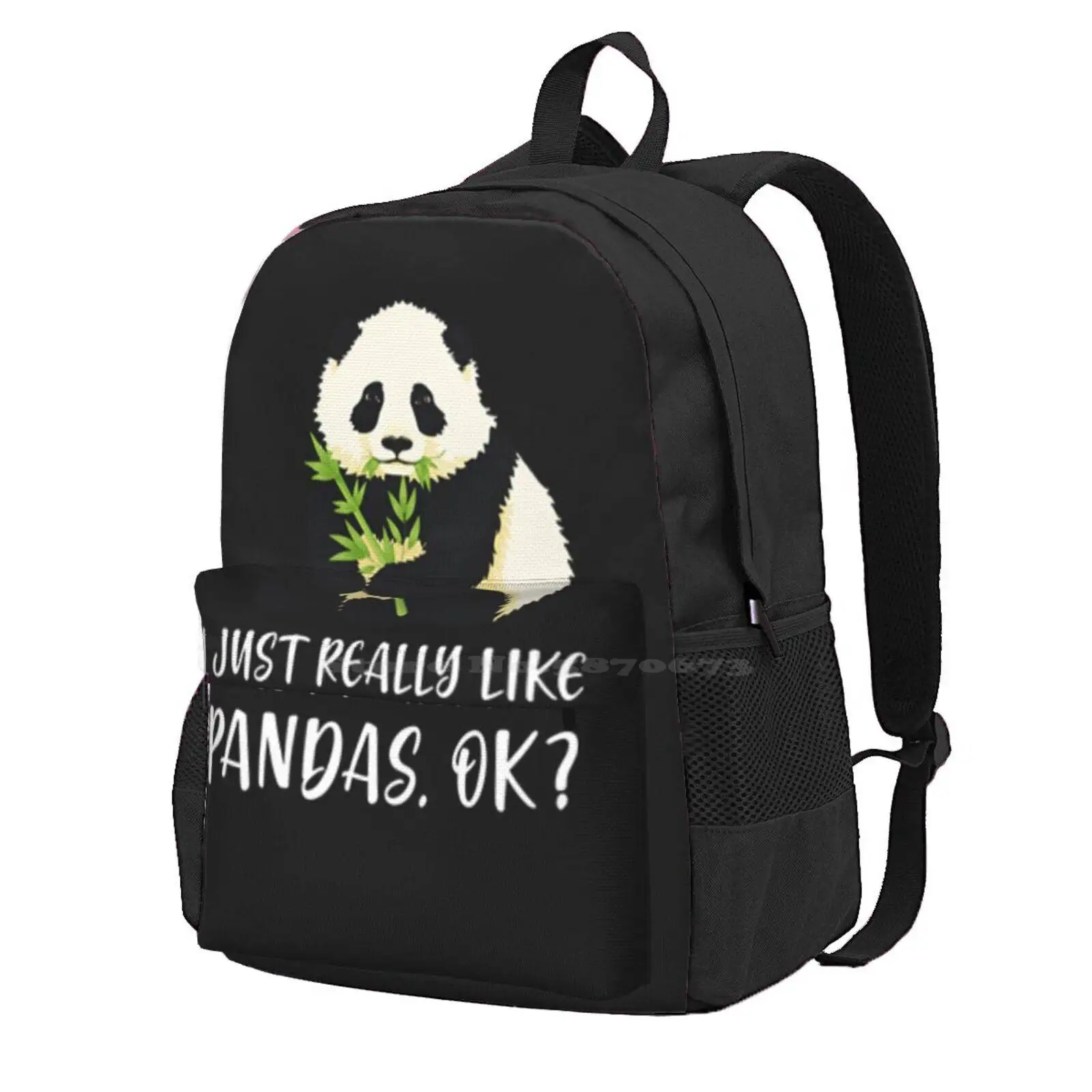 

I Just Really Like Pandas, Ok Hot Sale Schoolbag Backpack Fashion Bags Panda Lover Panda Birthday Memes Funny Animals Pandas