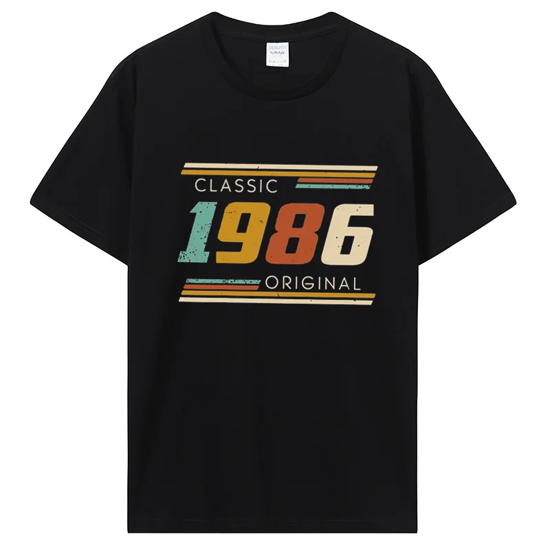 Funny Vintage 1986 T Shirts Summer Style Graphic Cotton tshirt Streetwear Birthday Gifts T-shirt Men Clothing Oversized