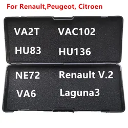 LiShi 2 in 1 VA2T VA2 HU83 NE72 VAC102 HU136 VA6 per Renault V.2 Laguna3 strumenti per fabbro per Renault,Citroen Peugeot chiavi per auto