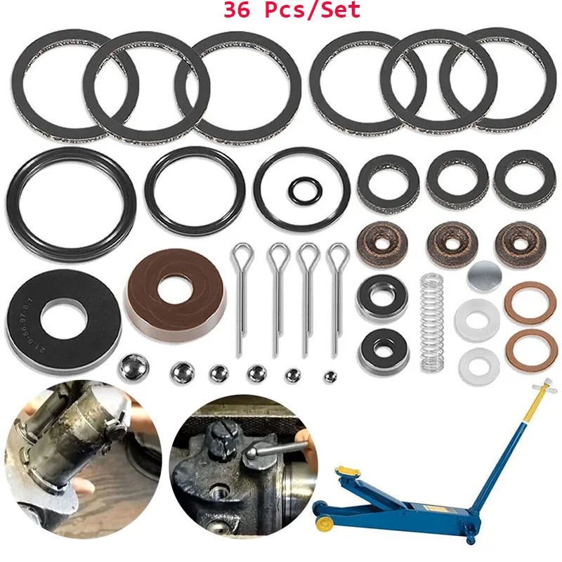 93657 for Lincoln/ Walker Floor Jack Seals, 4 Ton Seal Replacement Kit,Complete Kit for Cylinder Repair