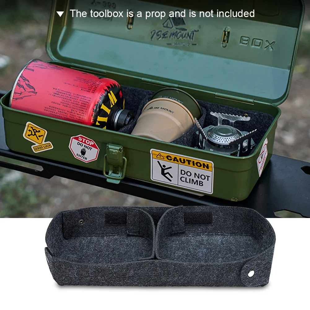 Partition Toolbox Liner Anti-Slip Felt Toolbox Insert Organizer for Y350 Iron Toolbox Lining Inner Pouch Outdoor Picnic Camping